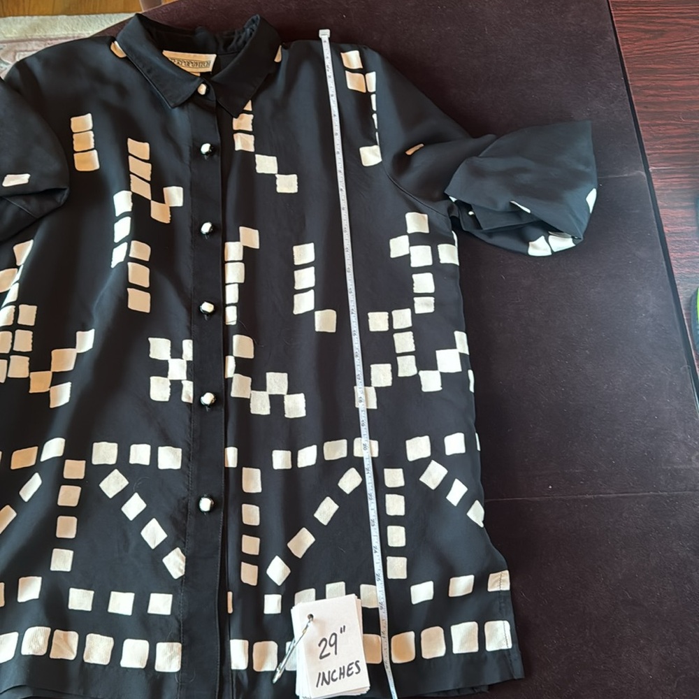Vintage Peter Popovitch Graphic Button Down Blouse - Picture 14 of 15